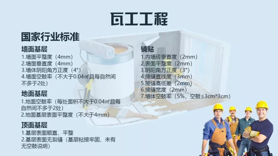 瓦工施工工藝標(biāo)準(zhǔn)有哪些？這份瓦工工藝標(biāo)準(zhǔn)比國家還全面