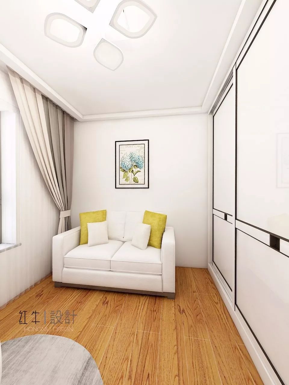 南京四季金輝90平米現(xiàn)代簡(jiǎn)約風(fēng)格裝修  跳躍色彩讓空間更靈動(dòng)07