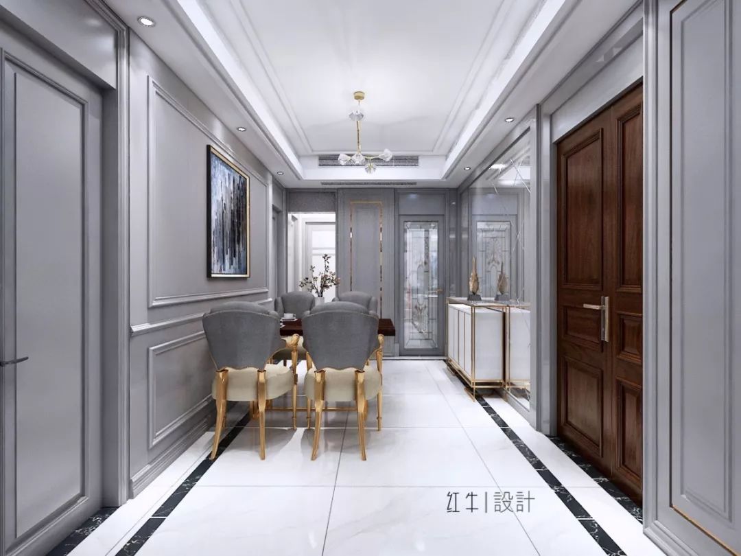 南京紫金未來城140平米簡(jiǎn)約法式風(fēng)格裝修  古典和現(xiàn)代的結(jié)合03