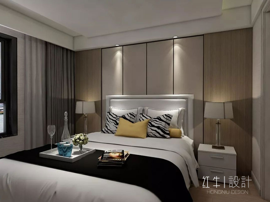 南京保利國際社區(qū)142平米現(xiàn)代簡約風(fēng)格裝修06主臥_水印