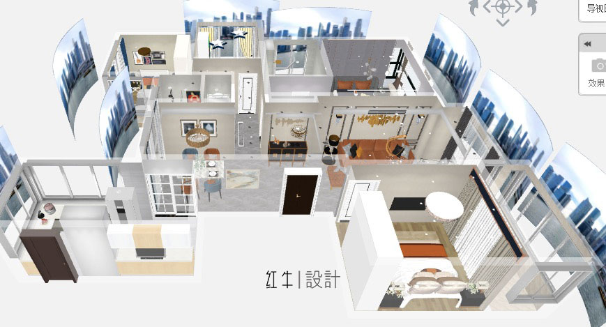 水印580_仇美蓉_南京市江寧區(qū)藍光黑鉆公館140㎡輕奢風格裝修_3D