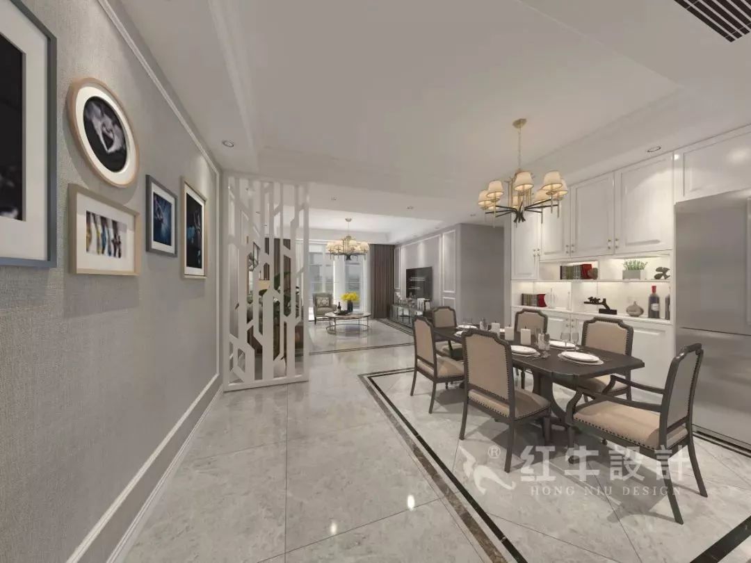 南京老房翻新--即便少掉一個衛(wèi)生間，也要單獨的衣帽間！13仇美蓉_康盛花園115㎡輕奢風(fēng)格裝修效果圖_餐廳