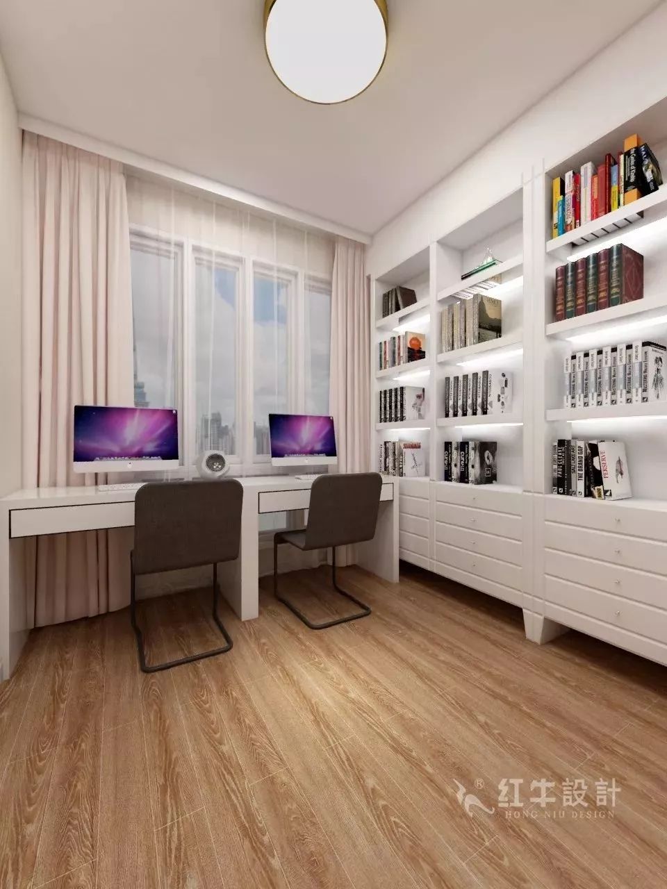 南京海賦尚城122㎡現(xiàn)代風(fēng)格--打造高品質(zhì)時(shí)尚家居10書房