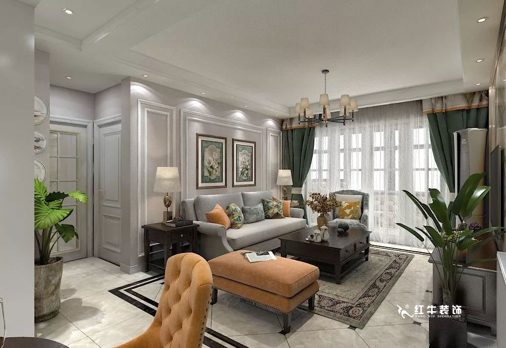 南京萬科光明城市115㎡簡美風(fēng)格--適合三代人的家居環(huán)境01客廳+logo