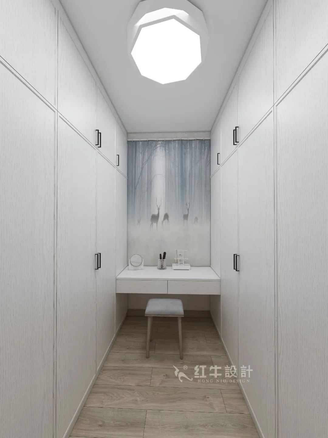 劉萍萍_花崗鴻福城132㎡現(xiàn)代簡約風(fēng)格_兩套小戶型打通變大宅，中西雙廚房+衣帽間打造品質(zhì)生活！13衣帽間