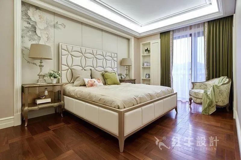 魏利利_紅牛設(shè)計--保利金地貝克灣125㎡美式風格08效果圖欣賞_臥室_老人房