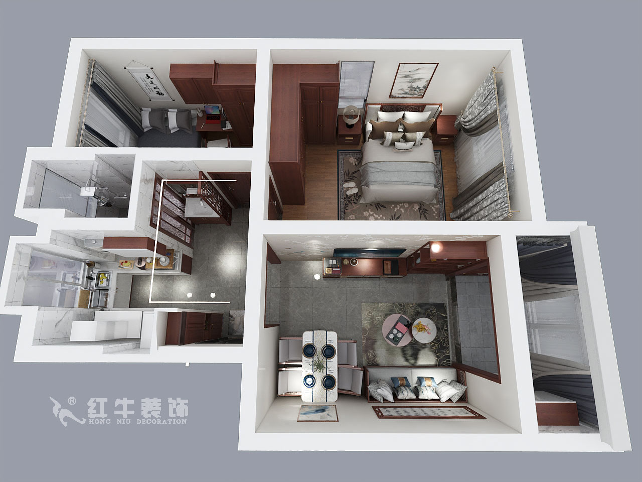 孟憲濤_四條巷34號(hào)1-201-62㎡-新中式風(fēng)格_鳥瞰圖+logo