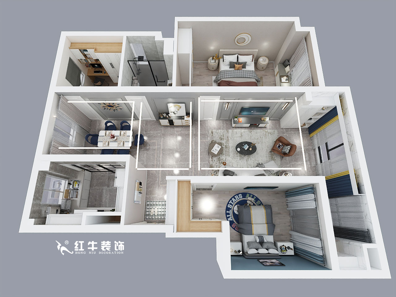 顧娟_金地都會意境118㎡現(xiàn)代風(fēng)格--弧形沙發(fā)設(shè)計，獨(dú)特有創(chuàng)意！02鳥瞰圖