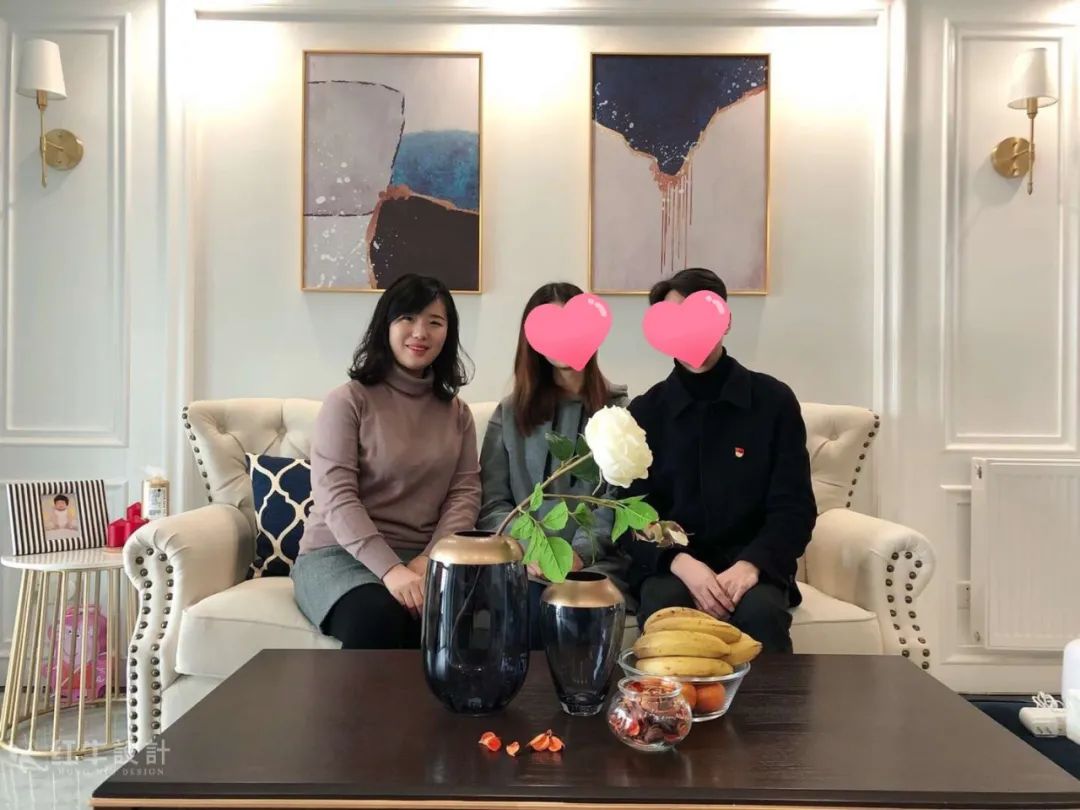 85后夫婦的美式輕奢家，起名“海藍(lán)之謎”！01設(shè)計(jì)師與業(yè)主的合照