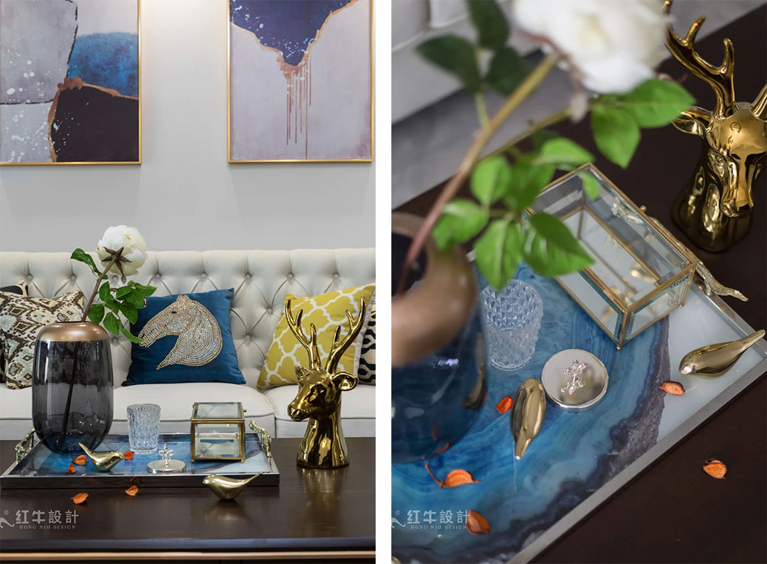 85后夫婦的美式輕奢家，起名“海藍(lán)之謎”！08客廳+09客廳