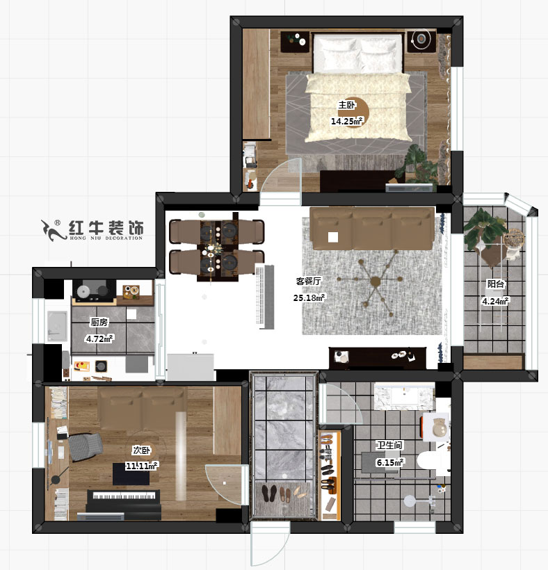 顧娟_鎖金二村21-907-85㎡-現(xiàn)代輕奢風(fēng)格_2室2廳1衛(wèi)_定制家¥113950→00彩平圖