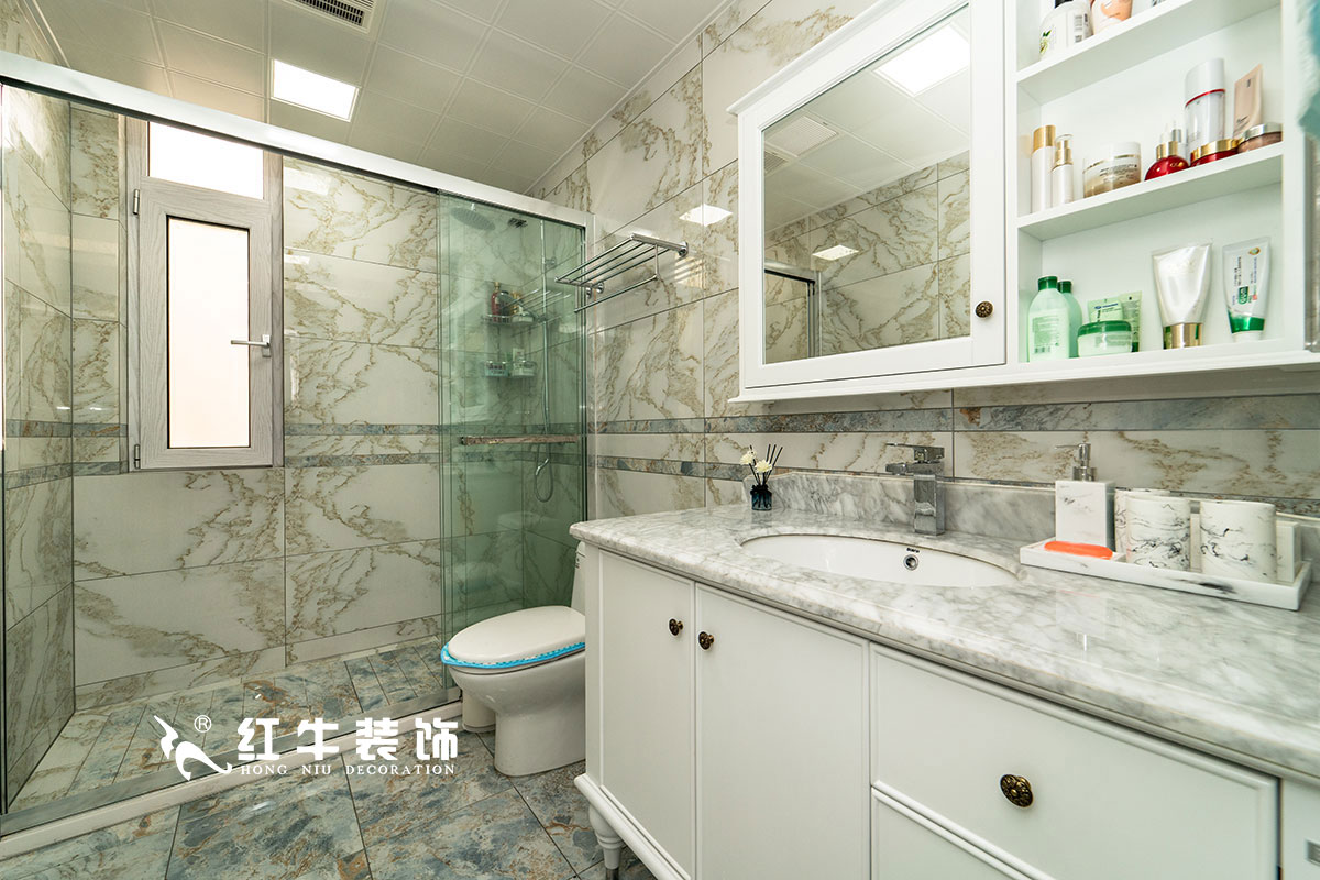 【實(shí)景案例】陶陽(yáng)_月牙湖花園-145㎡-簡(jiǎn)美輕奢風(fēng)格_3室2廳1衛(wèi)_全包18萬(wàn)11衛(wèi)生間