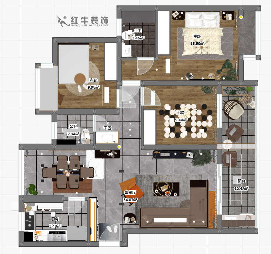 吳波_萊蒙水榭陽(yáng)光10-1-901-107㎡-現(xiàn)代輕奢風(fēng)格_3室2廳2衛(wèi)(老房裝修)_成品家¥168676_全包16