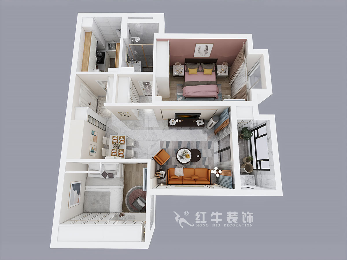 劉萍萍_旭日愛上城5區(qū)3-2405-90㎡-輕奢風格_2室2廳1衛(wèi)(老房裝修)_定制家¥124010_全包12