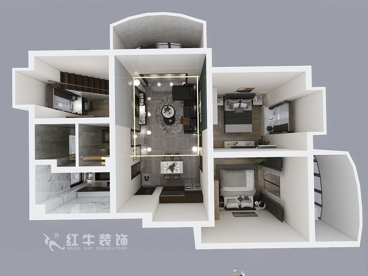 郭志成_墨香山莊25-1101-197㎡-輕奢簡(jiǎn)美風(fēng)格_5室3廳2衛(wèi)(老房裝修)_定制家¥260180_全包26萬(wàn)00_07鳥(niǎo)瞰圖1樓