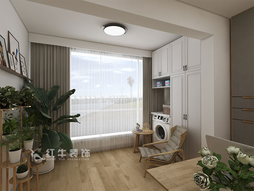 魏利利_津橋華府82㎡現(xiàn)代簡(jiǎn)約｜顛覆傳統(tǒng)客廳，即是休閑書(shū)吧又是影院06陽(yáng)臺(tái)