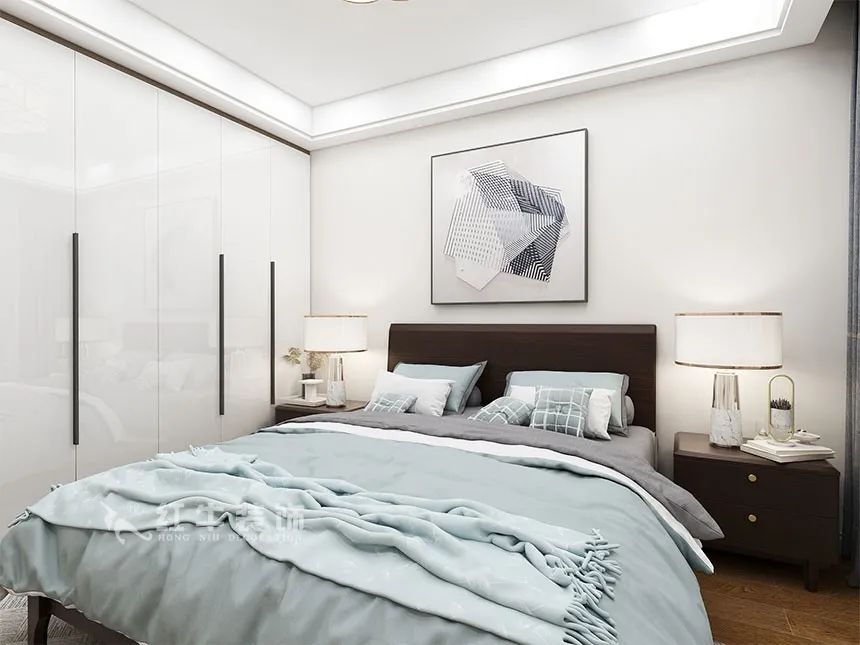 沙發(fā)不要靠墻，這樣設(shè)計(jì)才夠別致?。櫨阓東城水岸115㎡現(xiàn)代風(fēng)格_3室2廳1衛(wèi)_舊房裝修_全包17萬(wàn)）11