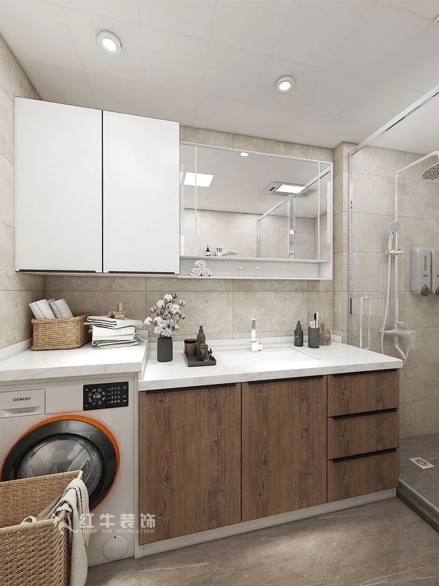 沙發(fā)不要靠墻，這樣設(shè)計(jì)才夠別致?。櫨阓東城水岸115㎡現(xiàn)代風(fēng)格_3室2廳1衛(wèi)_舊房裝修_全包17萬(wàn)）14