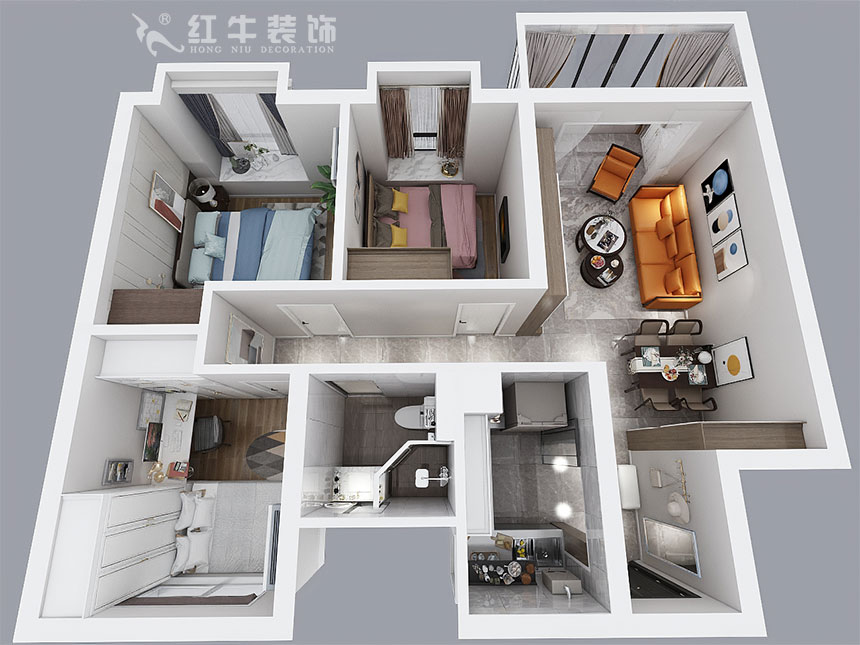 朱明琪_印象花園3-803-89㎡-現(xiàn)代輕奢風(fēng)格_3室2廳1衛(wèi)(新房裝修)_成品家¥100000_全包13萬(wàn)00_04鳥(niǎo)瞰圖