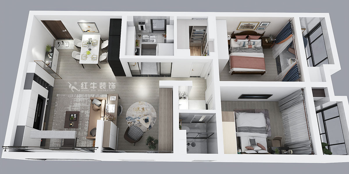 顧娟|御道嘉庭5-2-610-107㎡-現(xiàn)代風(fēng)格|3室2廳1衛(wèi)|新房裝修|定制家¥134800|全包15萬(wàn)|00_04鳥(niǎo)瞰圖