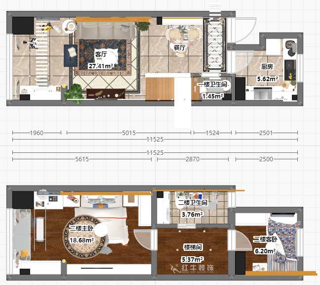 朱彥|萬科金色里程8-706-70㎡-簡歐風格|復(fù)式35+35㎡|2室2廳1衛(wèi)|定制家¥120000|全包12萬|00_05彩平圖