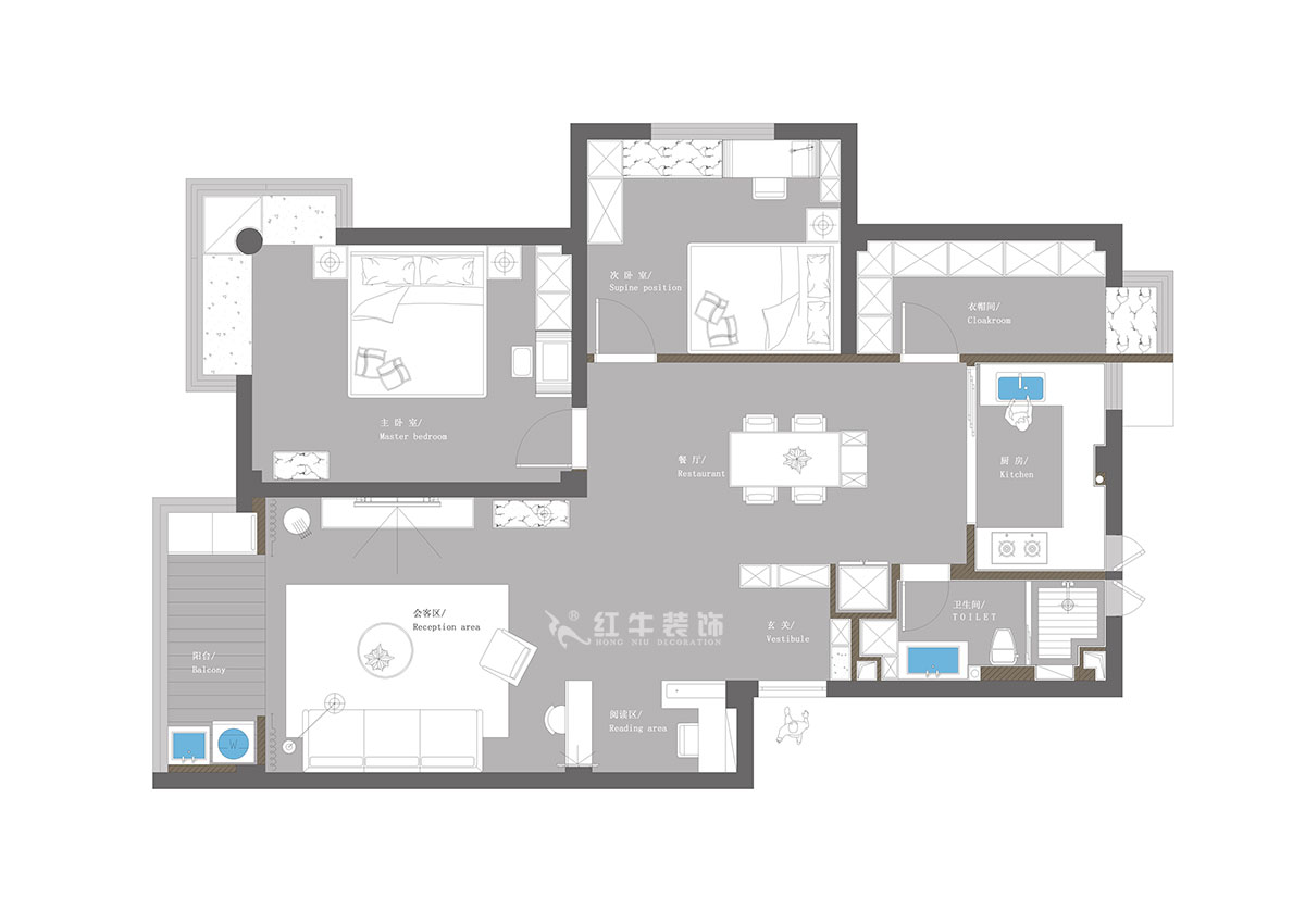 【實(shí)景案例】蔣琛｜萬達(dá)茂-96㎡-日式風(fēng)格｜2室1廳1衛(wèi)｜新房裝修｜定制家｜全包14萬｜00平面圖