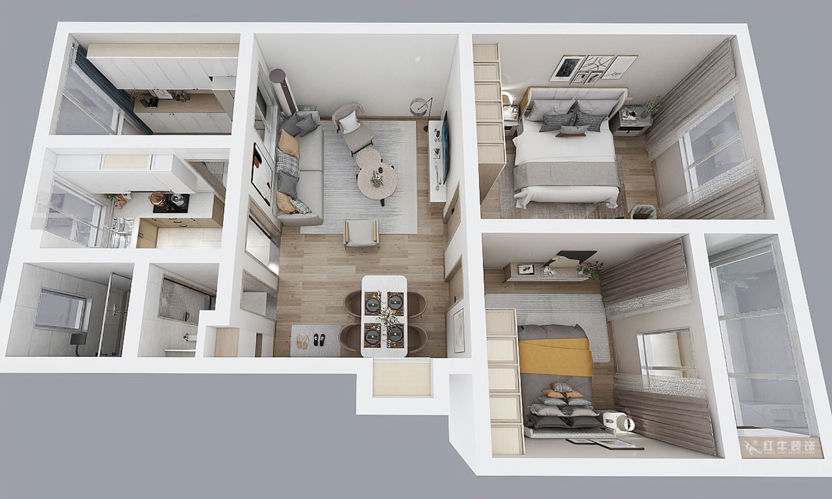 顧娟|苜蓿園大街238號4-3-507-86㎡-北歐風(fēng)格|3室2廳1衛(wèi)|舊房裝修|定制家|全包12