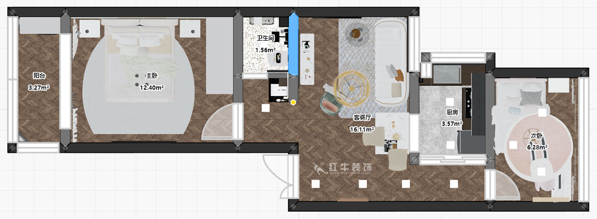 朱明琪|富貴里3-乙單元-601-55㎡-現(xiàn)代簡約風(fēng)格|2室2廳1衛(wèi)|老房裝修|定制家|全包14