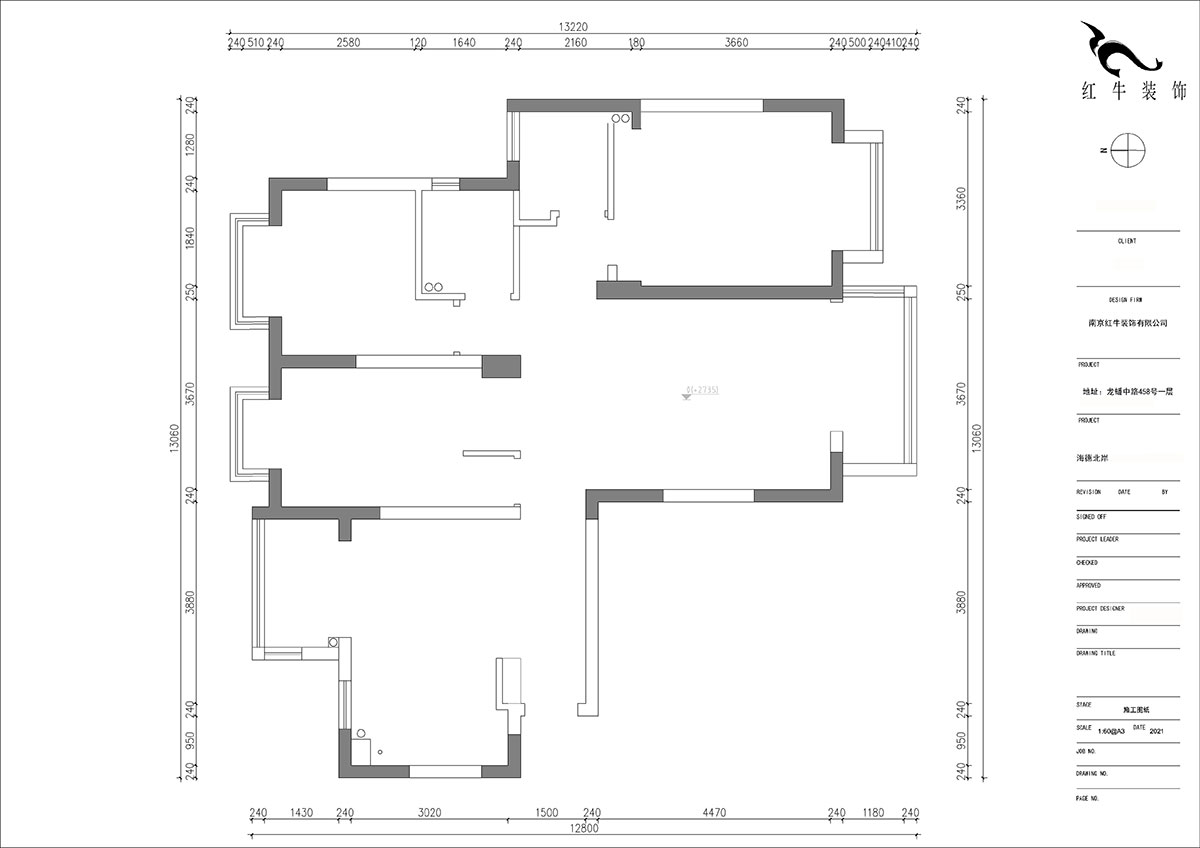 朱明琪|海德北岸17-1-1401-120㎡-簡約風(fēng)格|3室2廳2衛(wèi)|新房裝修|定制家¥185496|全包17萬|00_01原始結(jié)構(gòu)圖