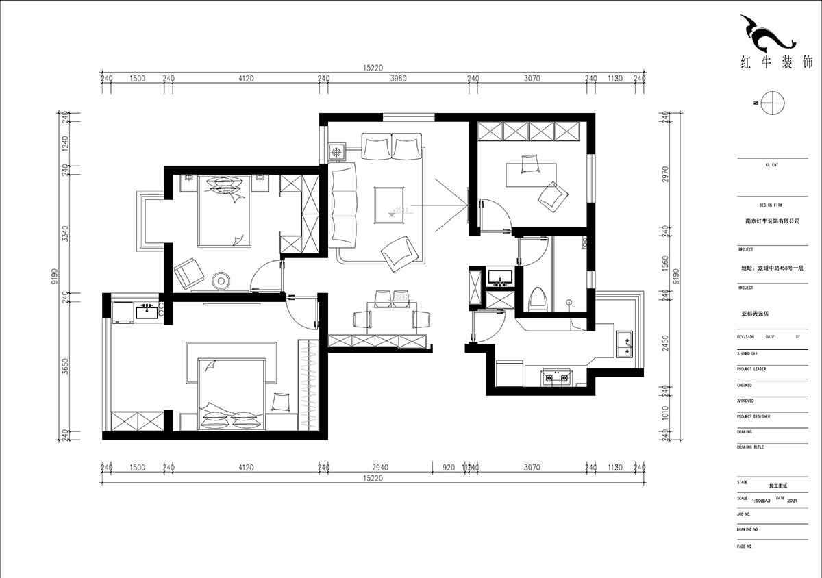 朱明琪|亞都天元居9-1004-113㎡-現(xiàn)代簡(jiǎn)約風(fēng)格|3室1廳1衛(wèi)|老房翻新|定制家¥161800|全包15萬(wàn)|00_02平面圖方案