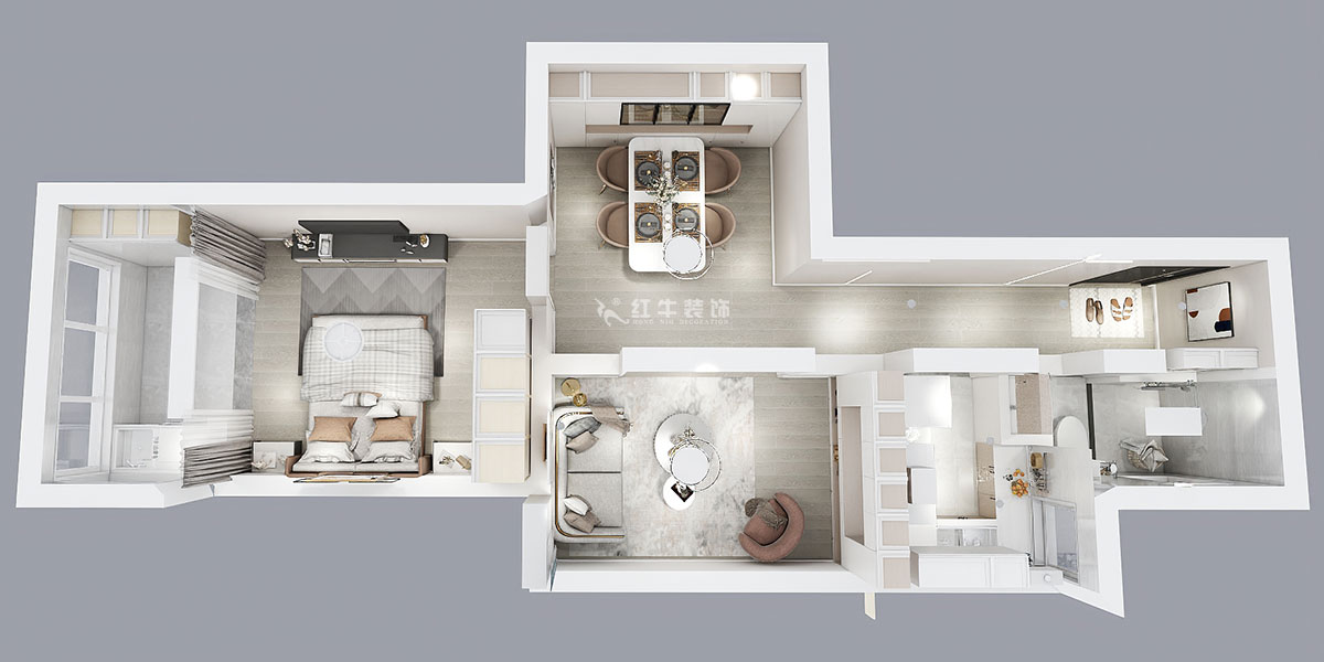 顧娟|高樓門37-303-60㎡-現(xiàn)代風(fēng)格|1室2廳1衛(wèi)|舊房裝修|定制家¥90700|全包11萬|00_04鳥瞰圖