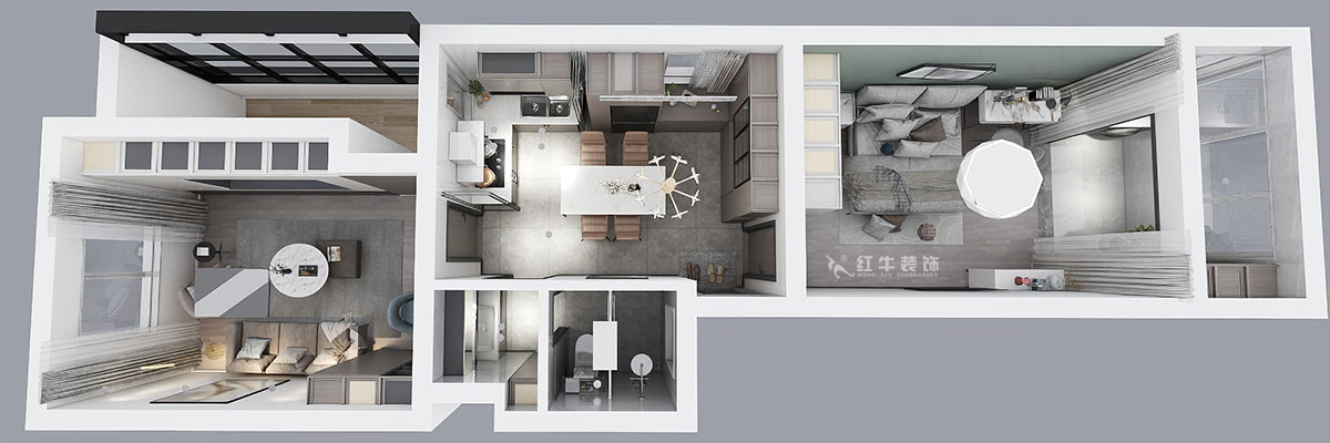顧娟|衛(wèi)崗26號3-110-65㎡-現代風格|3室2廳1衛(wèi)|舊房裝修|定制家¥86600|全包12