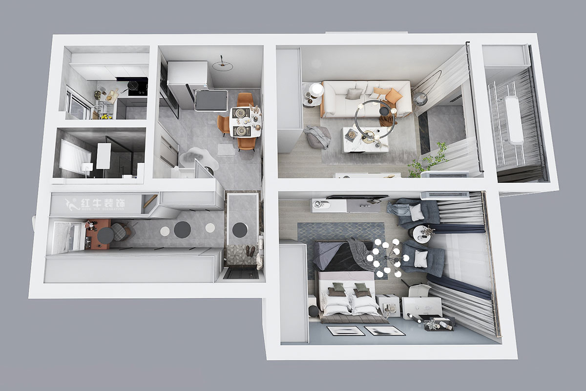 孟憲濤|陳家牌坊2-404-74㎡-簡(jiǎn)約風(fēng)格|3室1廳1衛(wèi)|新房裝修|定制家|全包12萬(wàn)|00_04鳥瞰圖