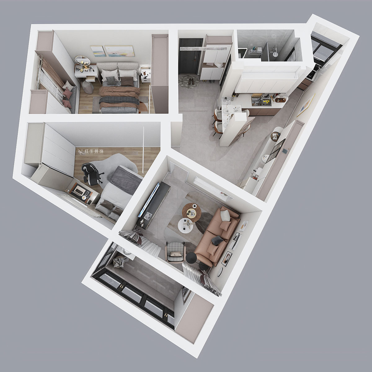 劉萍萍|釣魚巷小區(qū)8幢25號301室-78㎡-現(xiàn)代簡約風(fēng)格|2室2廳1衛(wèi)|老房裝修|定制家|全包12