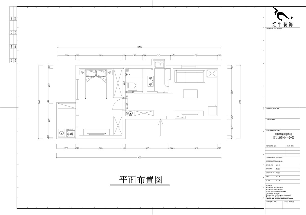 孟憲濤｜大光路菜市口1號2-2-205-50㎡-簡約風格｜1室1廳1衛(wèi)｜老房裝修｜定制家｜全包9萬｜00_02平面布置圖