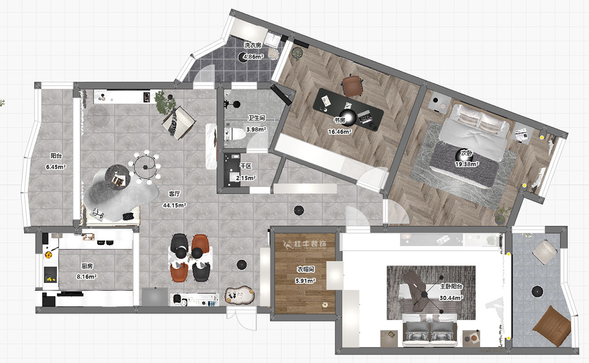 顧娟|圣淘沙花城5-3-905-135㎡-現(xiàn)代風格|3室2廳1衛(wèi)|老房裝修|定制家|全包19