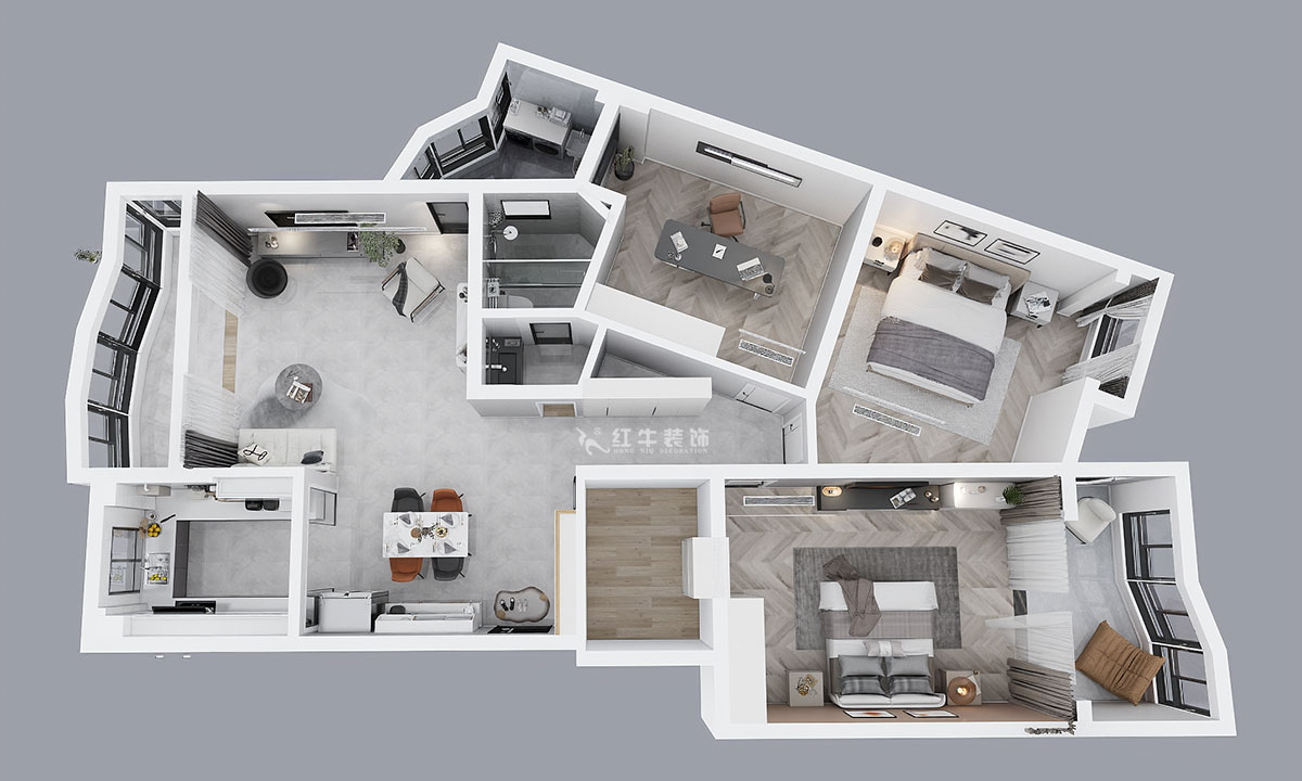 顧娟|圣淘沙花城5-3-905-135㎡-現(xiàn)代風格|3室2廳1衛(wèi)|老房裝修|定制家|全包19