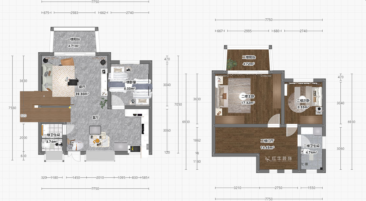 孟憲濤｜養(yǎng)龍山莊D-11B-120㎡-現(xiàn)代簡(jiǎn)約風(fēng)格｜3室2廳2衛(wèi)｜老房裝修｜定制家｜全包14萬(wàn)｜00_05平面彩圖