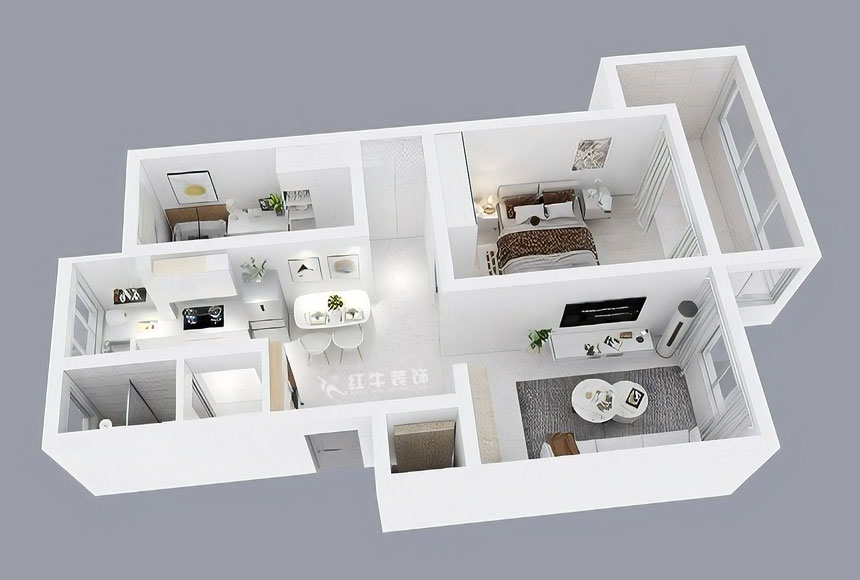 朱彥|上海路79號2-201-80㎡-簡約風(fēng)格|3室1廳1衛(wèi)|老房裝修|定制家|全包11萬|00_04鳥瞰圖