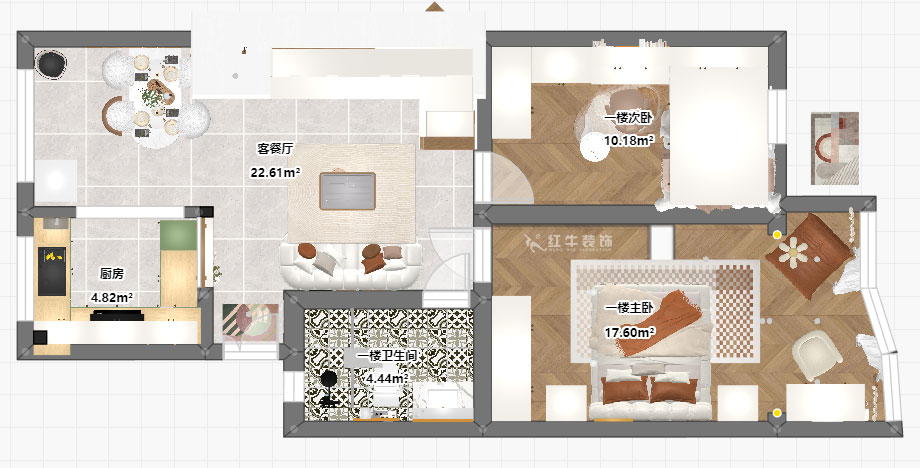 劉萍萍｜民佳園10-1-702-75+50㎡-奶油風｜3室2廳2衛(wèi)｜老房裝修｜定制家｜全包20