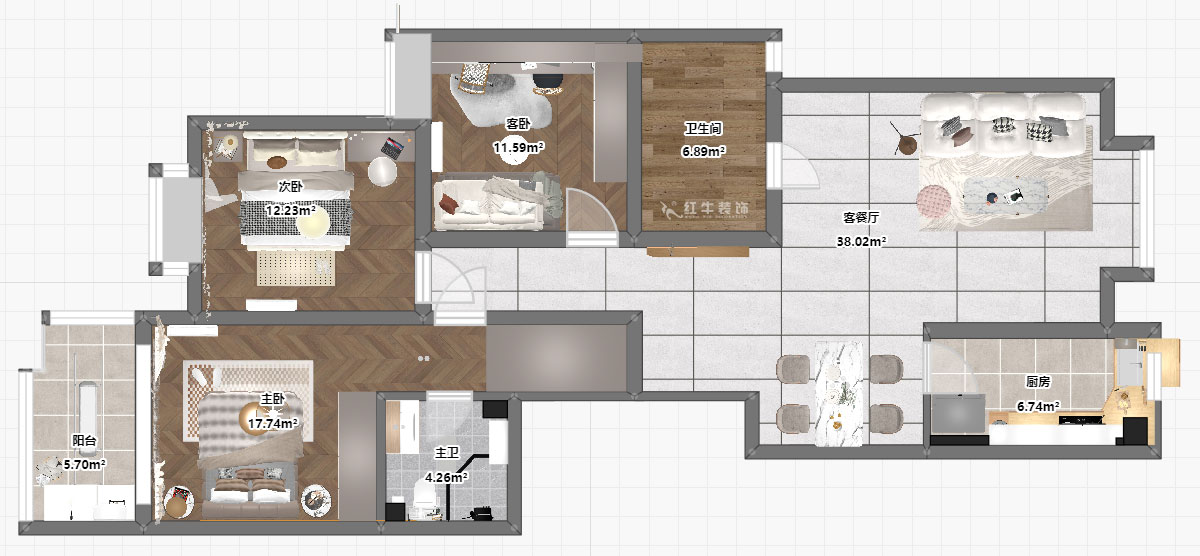 劉萍萍|東城水岸11-A-1502-132㎡-奶油風(fēng)|3室2廳2衛(wèi)|老房裝修|定制家|全包20