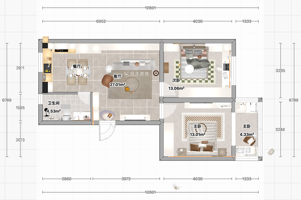顧娟|浦東路4號(hào)10-3-405-75㎡-現(xiàn)代簡(jiǎn)約風(fēng)格|2室2廳1衛(wèi)|舊房裝修|定制家|全包12