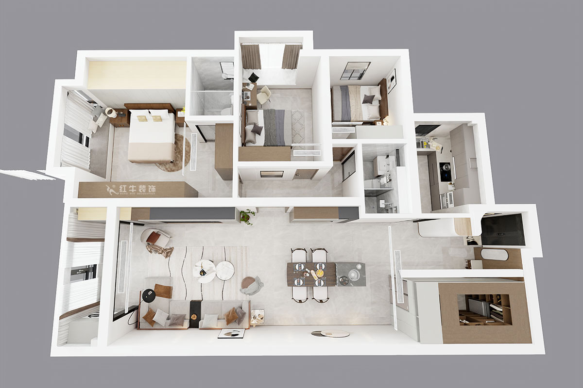 吳波|京隆名爵府3-1107-165㎡-現(xiàn)代風(fēng)格|3室2廳2衛(wèi)|新房裝修|定制家|全包21萬(wàn)|00_05鳥(niǎo)瞰圖