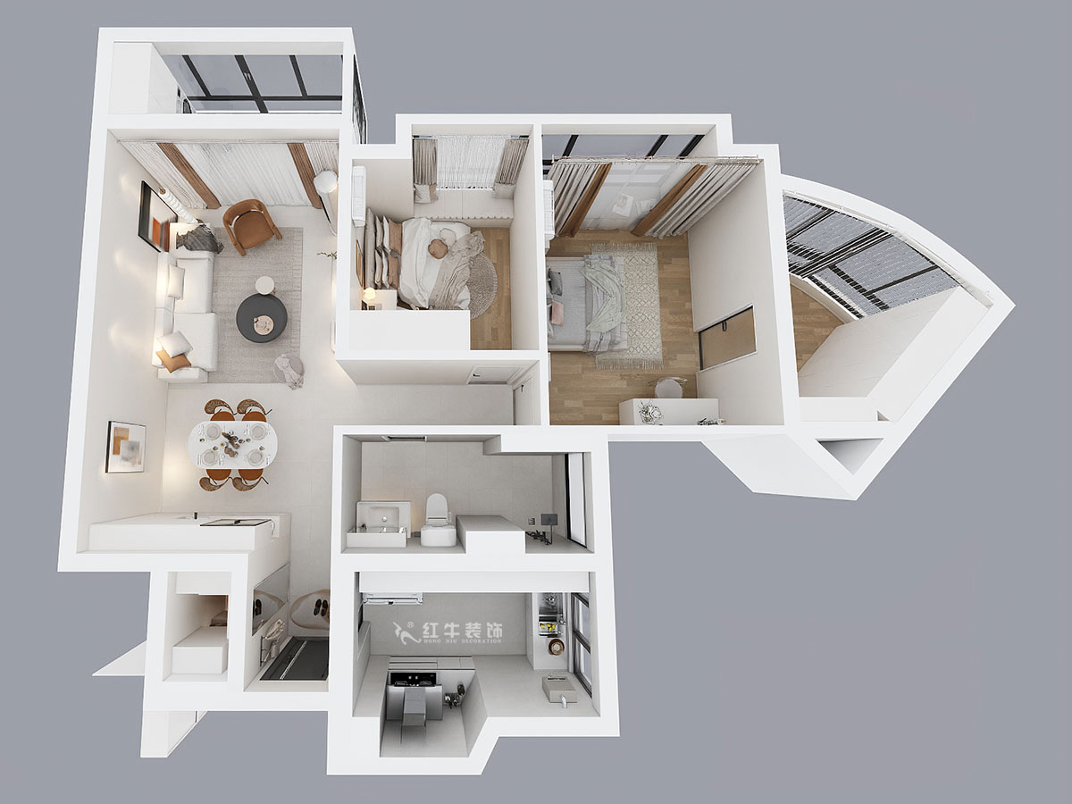 劉萍萍|星雨華府26-1803-94㎡-簡約風格|3室2廳1衛(wèi)|老房裝修|定制家|全包12