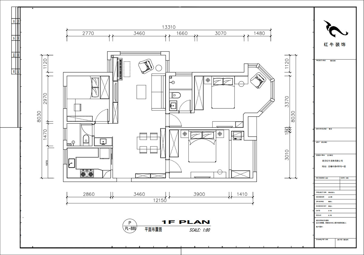 劉小勇|中南世紀(jì)雅苑一期8-501-115㎡-現(xiàn)代簡約風(fēng)格|3室2廳1衛(wèi)|新房裝修|定制家|全包16萬|00_02平面布置圖