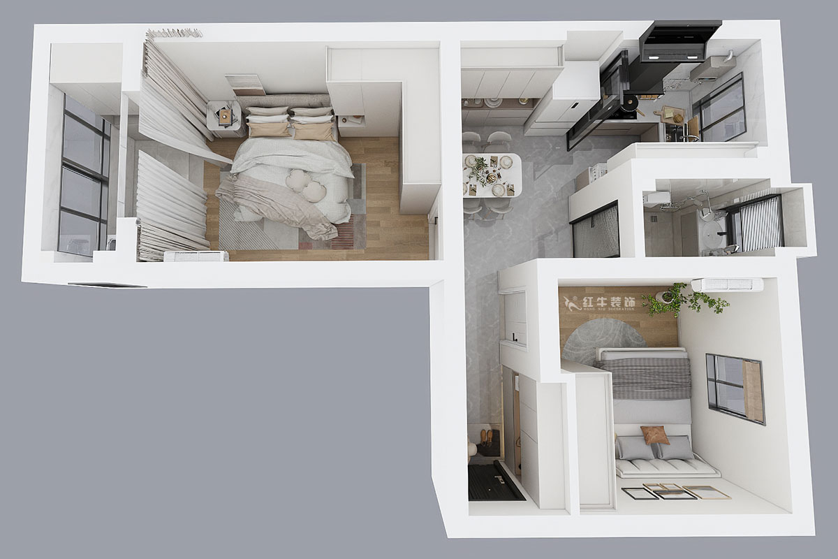 朱明琪|碑亭巷139號(hào)2-503-57㎡-現(xiàn)代風(fēng)格|2室1廳1衛(wèi)|老房改造|定制家|全包12萬(wàn)|00_04鳥(niǎo)瞰圖