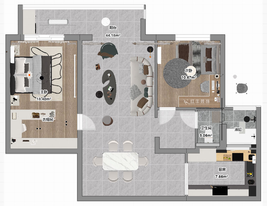 劉萍萍|麒麟山莊16-1002-105㎡-現(xiàn)代簡約風(fēng)格|2室2廳1衛(wèi)|老房裝修|定制家|全包15
