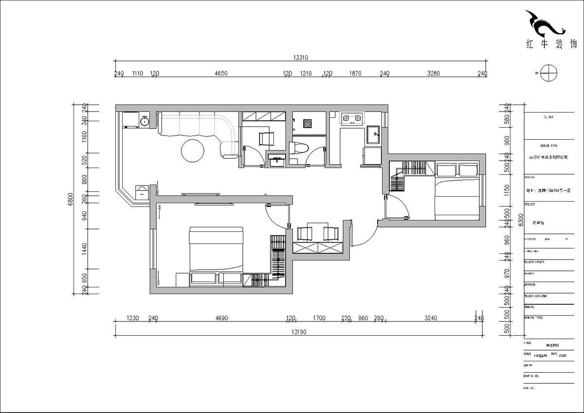 朱明琪|評事街137號3-402-71㎡-原木風(fēng)格|3室2廳1衛(wèi)|老房改造|定制家|全包11萬|00_02平面布置圖