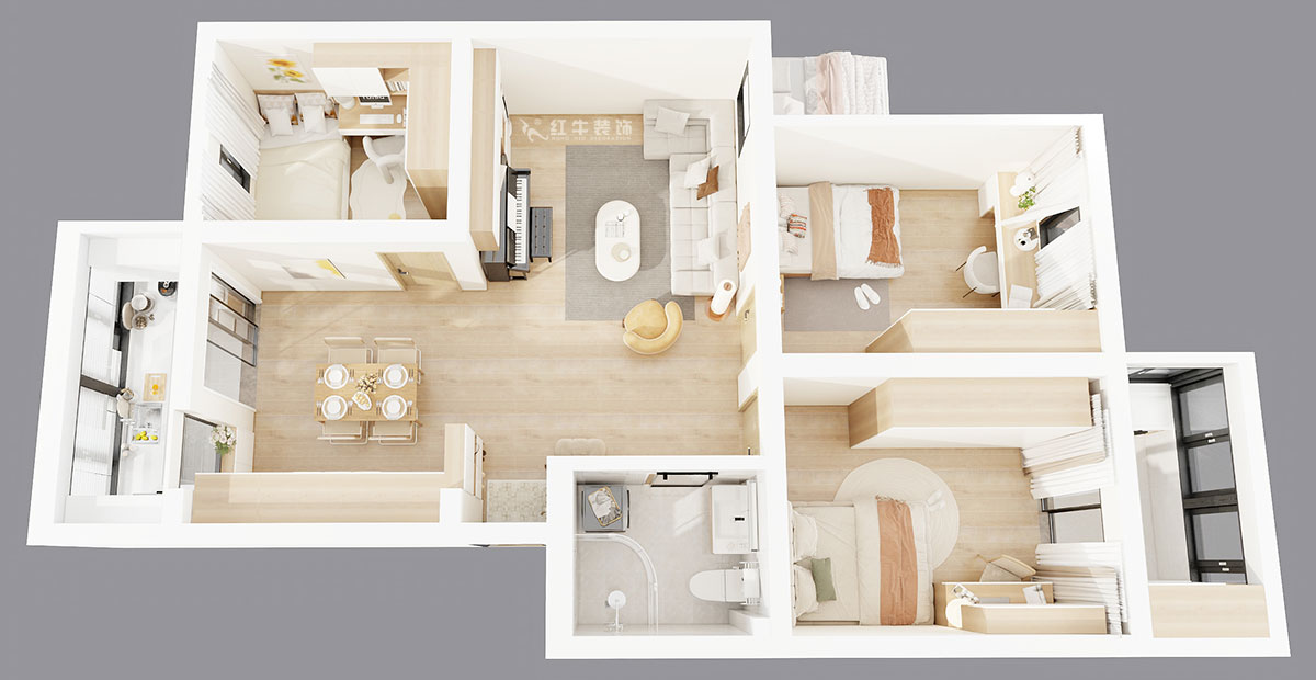 顧娟|童衛(wèi)路6號(hào)南農(nóng)大73-203-95㎡-現(xiàn)代風(fēng)格|3室2廳1衛(wèi)|舊房裝修|定制家|全包13