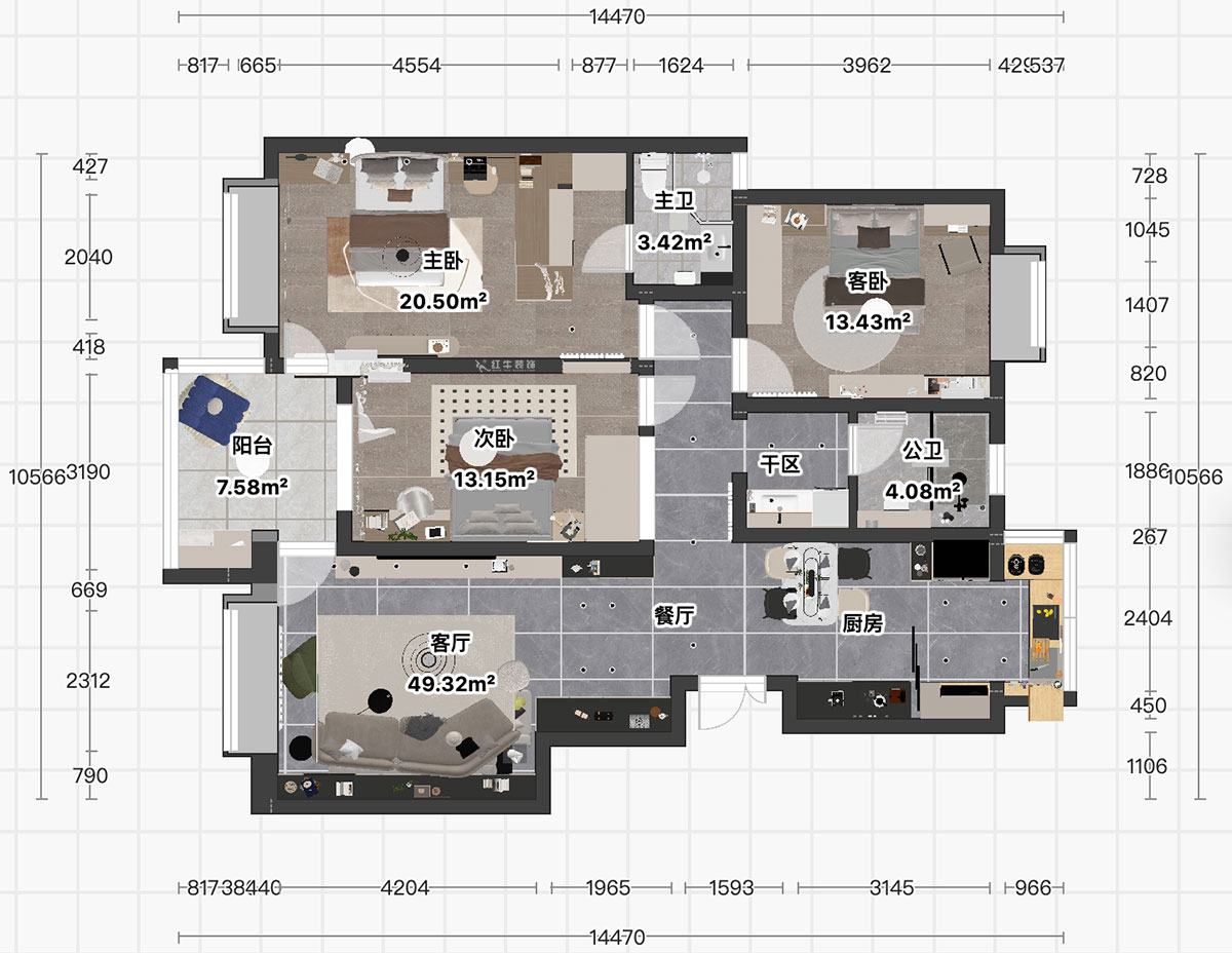 顧娟|楓丹白露白鷺新寓6-1002-903-138㎡-現(xiàn)代簡(jiǎn)約風(fēng)格|3室2廳2衛(wèi)|舊房裝修|定制家|全包19萬(wàn)|00_04平面彩圖